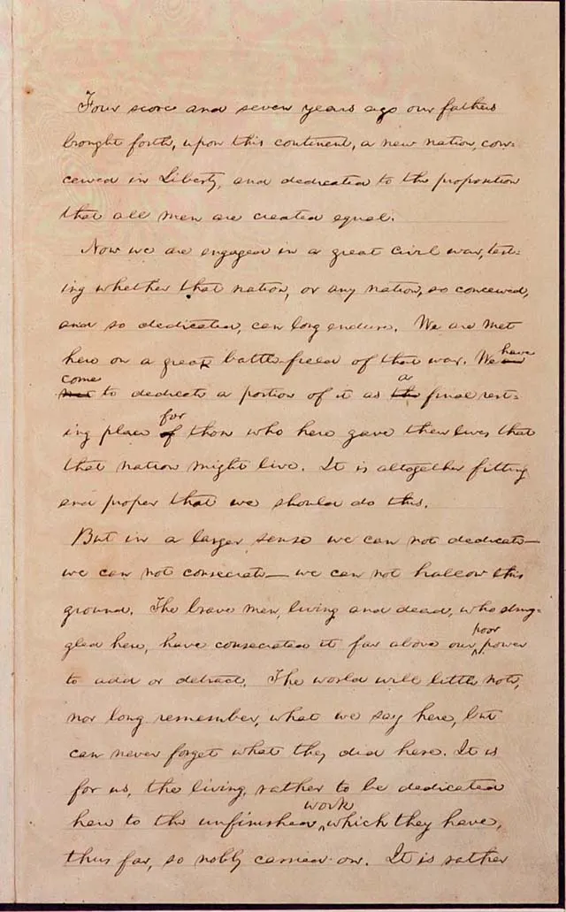 Versions of the Gettysburg Address | American Battlefield Trust